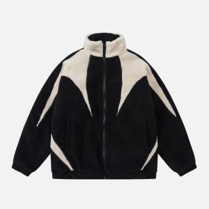 Concert Outfit Retro Furry Fleece Jacket