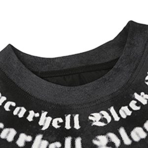 Concert Outfit Retro Gradient Crew Neck Shirt