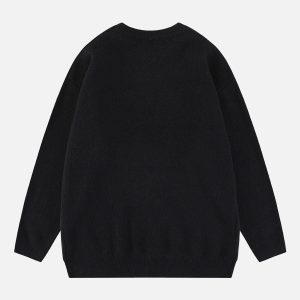 Concert Outfit Retro Gradient Crewneck Sweater