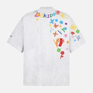 Concert Outfit Retro Graffiti Hand-Painted T-Shirt