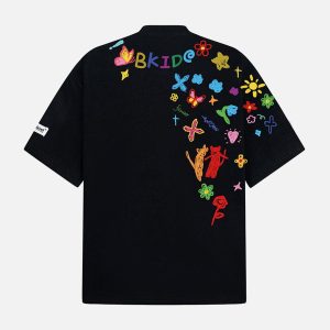 Concert Outfit Retro Graffiti Hand-Painted T-Shirt