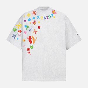 Concert Outfit Retro Graffiti Hand-Painted T-Shirt