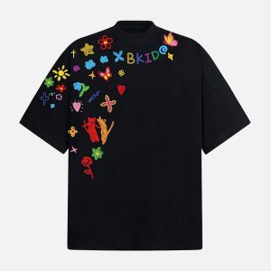 Concert Outfit Retro Graffiti Hand-Painted T-Shirt