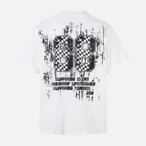Concert Outfit Retro Graffiti Lettering T-Shirt