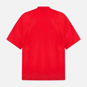 Concert Outfit Retro Heavy Starry Sky Print Font Design Short-Sleeved T-Shirt