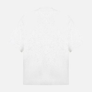 Concert Outfit Retro Heavy Starry Sky Print Font Design Short-Sleeved T-Shirt