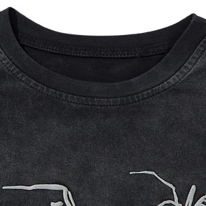 Concert Outfit Retro High Street Spider Pattern Foam T-Shirt