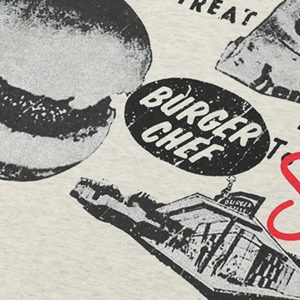 Concert Outfit Retro Hip-Hop Black And White Sticker T-Shirt