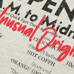 Concert Outfit Retro Hip-Hop Black And White Sticker T-Shirt