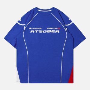 Concert Outfit Retro Hip-Hop Line Basketball T-Shirt