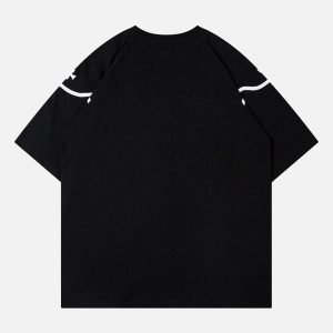 Concert Outfit Retro Hip-Hop Line Basketball T-Shirt