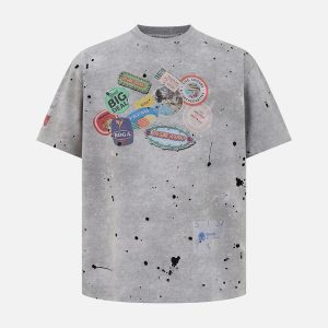 Concert Outfit Retro Ink Splash T-Shirt