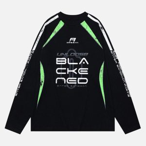 Concert Outfit Retro Jersey Oversized Long Sleeves T-Shirt