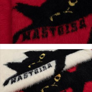 Concert Outfit Retro Lazy Cat Sweater