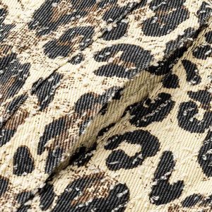 Concert Outfit Retro Leopard Printed Denim Jacket