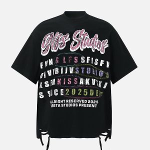 Concert Outfit Retro Letter Graphic T-Shirt