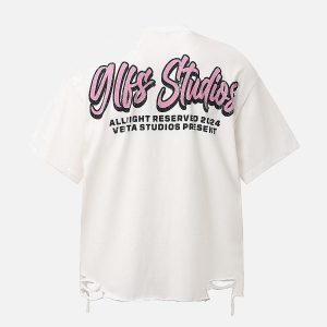 Concert Outfit Retro Letter Graphic T-Shirt