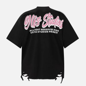 Concert Outfit Retro Letter Graphic T-Shirt