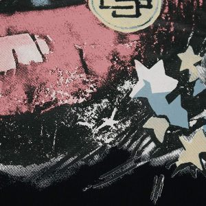 Concert Outfit Retro Letter Lip Graphic T-Shirt