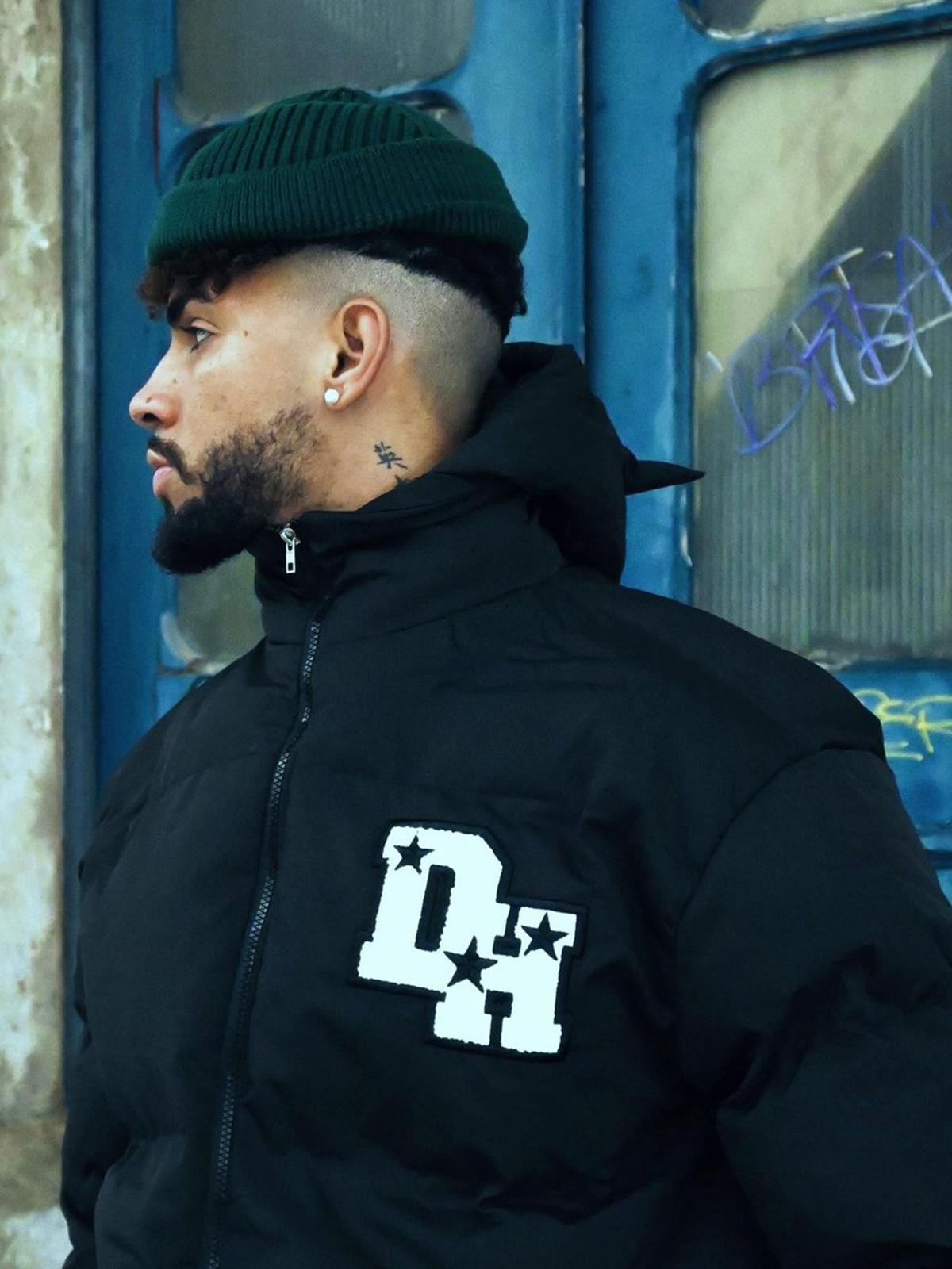 Concert Outfit Retro Letter Print Down Jacket Concert Outfit Retro Letter Print Down Jacket