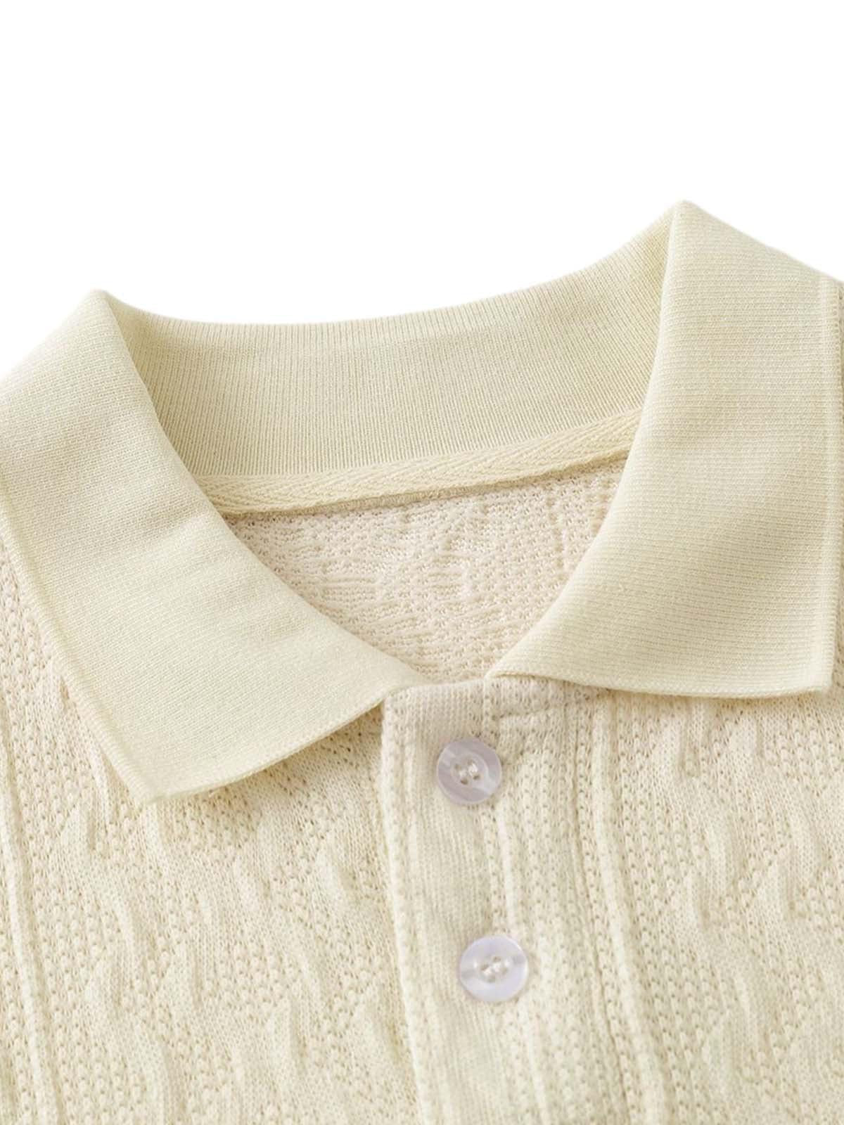 Concert Outfit Retro Letter Print Lapel Short Sleeve Polo Shirt Concert Outfit Retro Letter Print Lapel Short Sleeve Polo Shirt