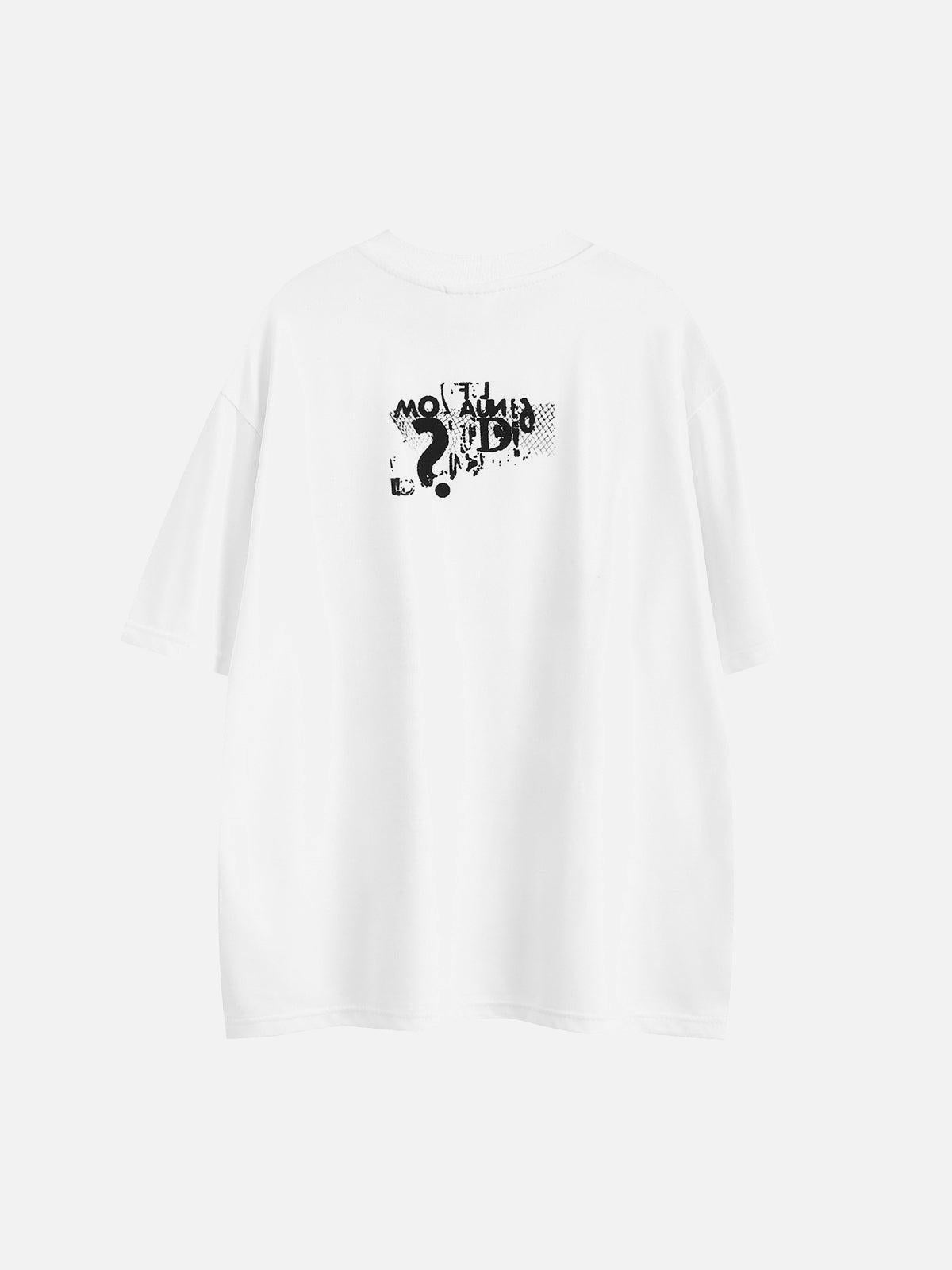 Concert Outfit Retro Letter Print Rivet T-Shirt Concert Outfit Retro Letter Print Rivet T-Shirt