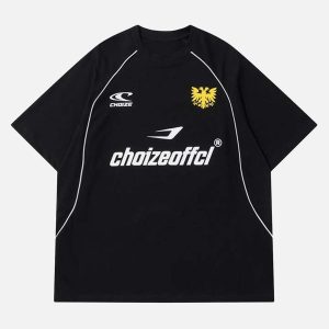 Concert Outfit Retro Letter Print T-Shirt