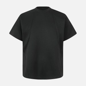 Concert Outfit Retro Loose-Leaf Flyer Cleanfit Structure T-Shirt