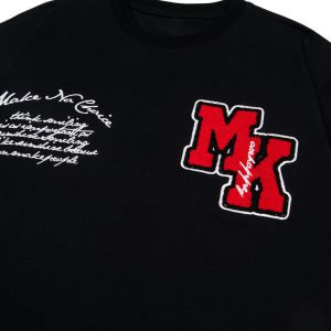 Concert Outfit Retro Motorcycle Style Heavy Patch Embroidered T-Shirt