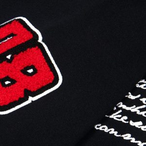 Concert Outfit Retro Motorcycle Style Heavy Patch Embroidered T-Shirt