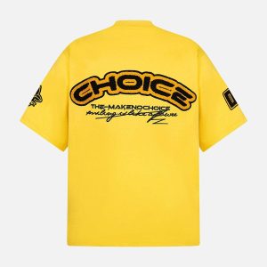 Concert Outfit Retro Motorcycle Style Heavy Patch Embroidered T-Shirt