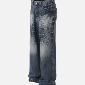 Concert Outfit Retro Neutral Washed Straight Jeans