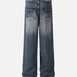 Concert Outfit Retro Neutral Washed Straight Jeans