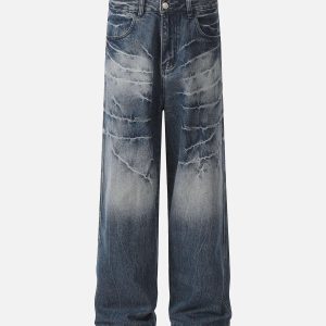 Concert Outfit Retro Neutral Washed Straight Jeans