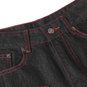 Concert Outfit Retro Patchwork Baggy Jeans