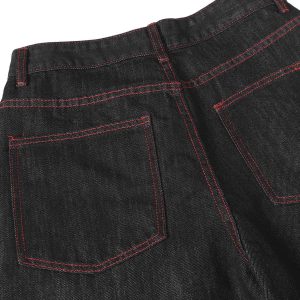 Concert Outfit Retro Patchwork Baggy Jeans