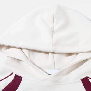 Concert Outfit Retro Patchwork Hip-Hop Hoodie