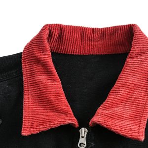 Concert Outfit Retro Patchwork Letter Denim Jacket