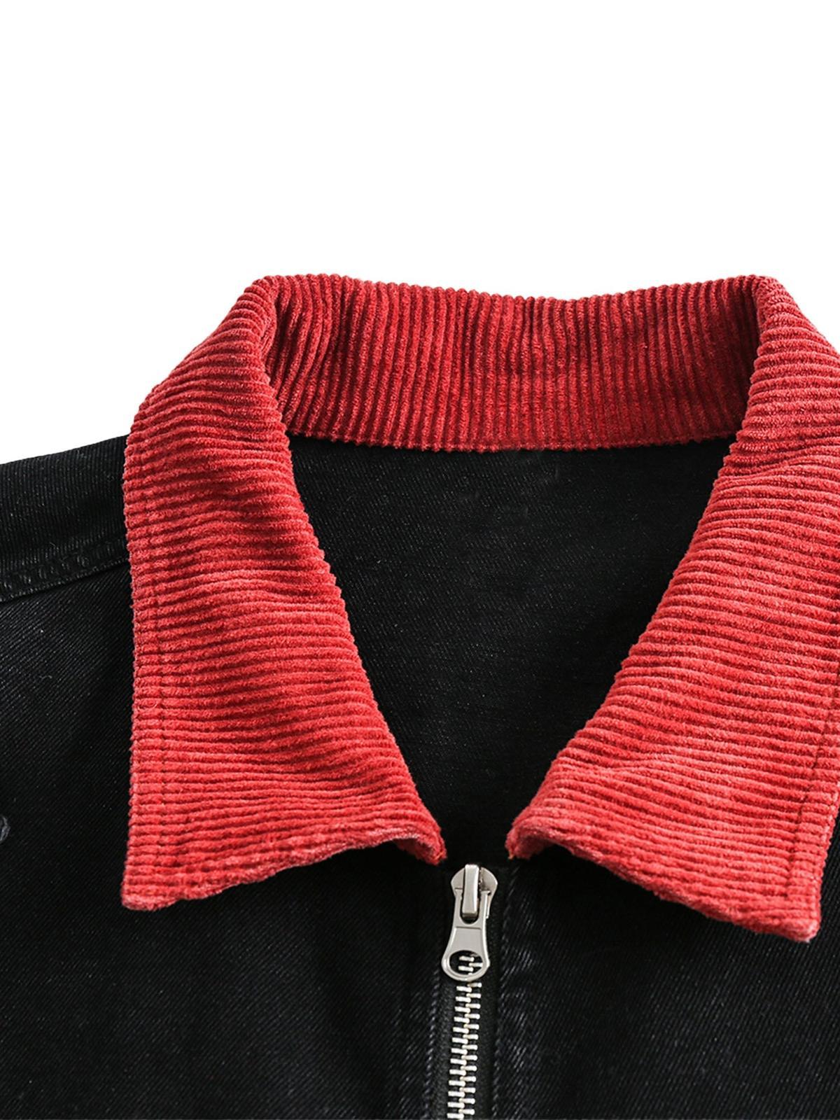 Concert Outfit Retro Patchwork Letter Denim Jacket Concert Outfit Retro Patchwork Letter Denim Jacket