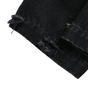 Concert Outfit Retro Patchwork Letter Denim Jacket