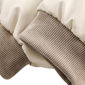 Concert Outfit Retro Patchwork Multi Pocket Puffer Bomber Jacket