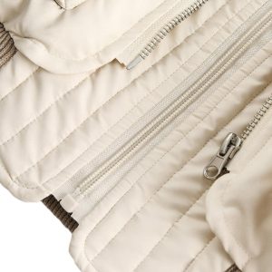 Concert Outfit Retro Patchwork Multi Pocket Puffer Bomber Jacket