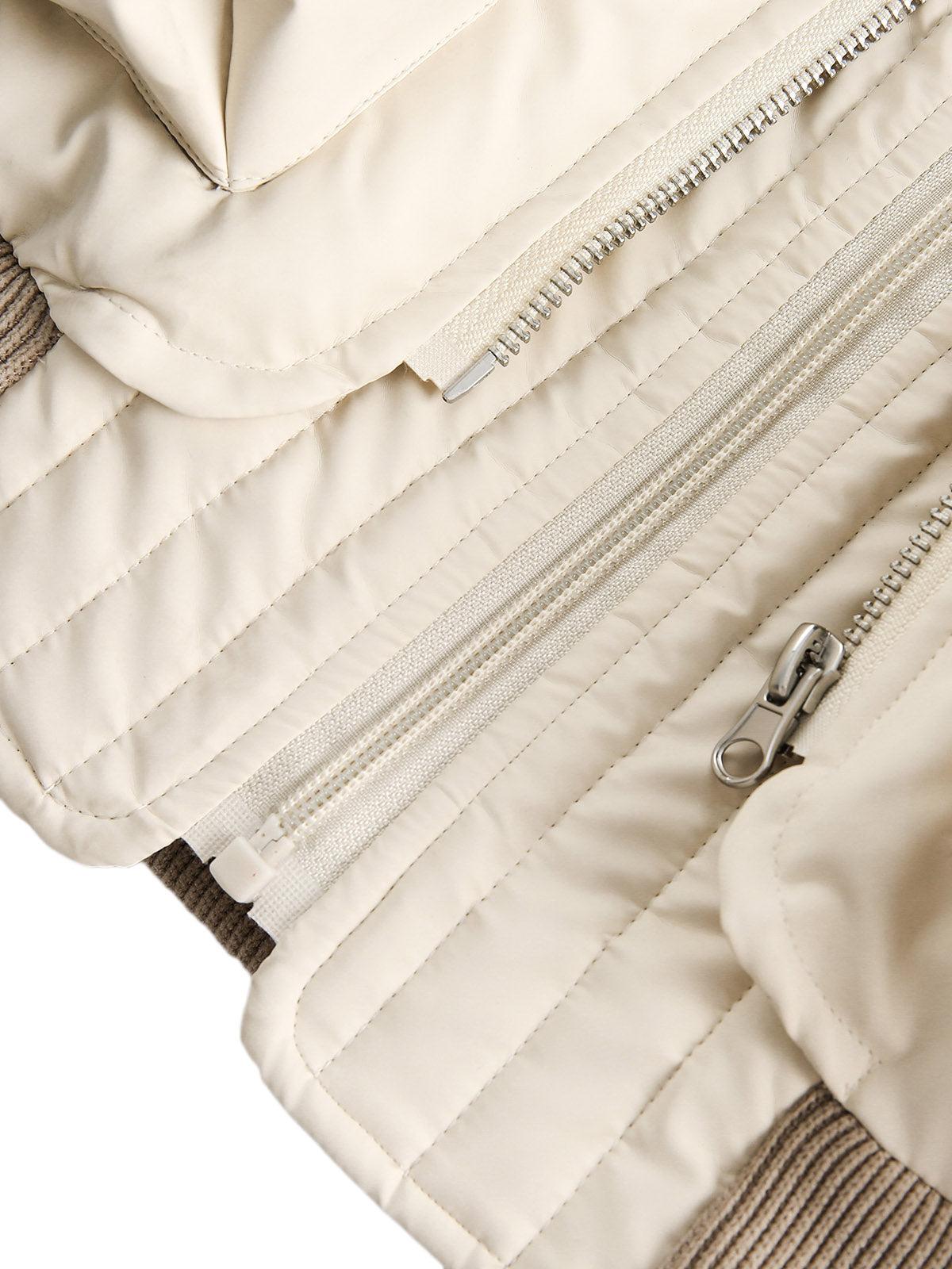 Concert Outfit Retro Patchwork Multi Pocket Puffer Bomber Jacket Concert Outfit Retro Patchwork Multi Pocket Puffer Bomber Jacket