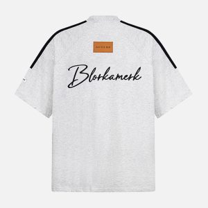 Concert Outfit Retro Patchwork Stripe Short Sleeve T-Shirt