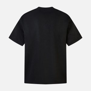 Concert Outfit Retro Quarter Zip Up Suede Embroidered T-Shirt