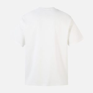 Concert Outfit Retro Quarter Zip Up Suede Embroidered T-Shirt