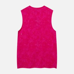 Concert Outfit Retro Rhinestone Cross Chain Vest