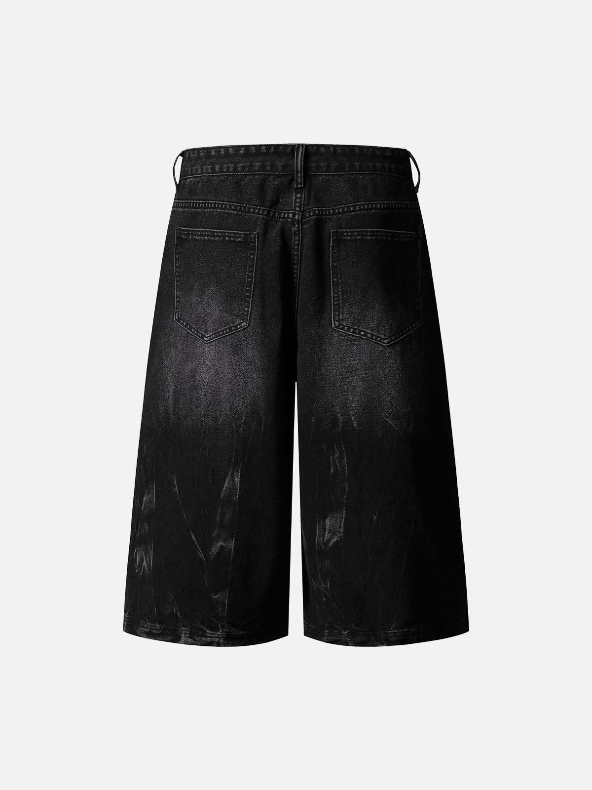 Concert Outfit Retro Ripped Contrast Plaid Denim Shorts Concert Outfit Retro Ripped Contrast Plaid Denim Shorts