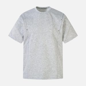 Concert Outfit Retro Rivet Pleated Functional T-Shirt