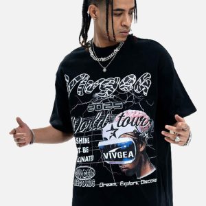 Concert Outfit Retro Sci-Fi Graphic T-Shirt